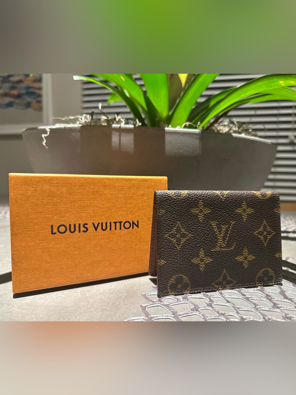 Louis Vuitton Monogram Logo
Leather ID/Document Holder,
Brown Unisex